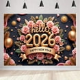 thumbnail image 4 of ZCSKFIN 2026 Colorful Banner with Golden Wall Background Design, Festive Hanging Decoration Suitable for Family Gatherings, Banquet Halls, and Party Backdrop Photography, 4 of 4