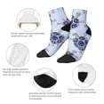 thumbnail image 6 of Bingfone Turtle With Blue Stones Design Patterned Men'S Women'S Casual Cotton Socks, 6 of 9