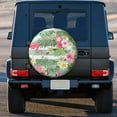 thumbnail image 3 of Kdxio Tropical Flamingo for Tire Cover Wheel Protectors Tyre Covers Weatherproof Wheel Covers Universal Fit for Trailer Rv SUV Truck Camper Travel Trailers 14 inch, 3 of 8