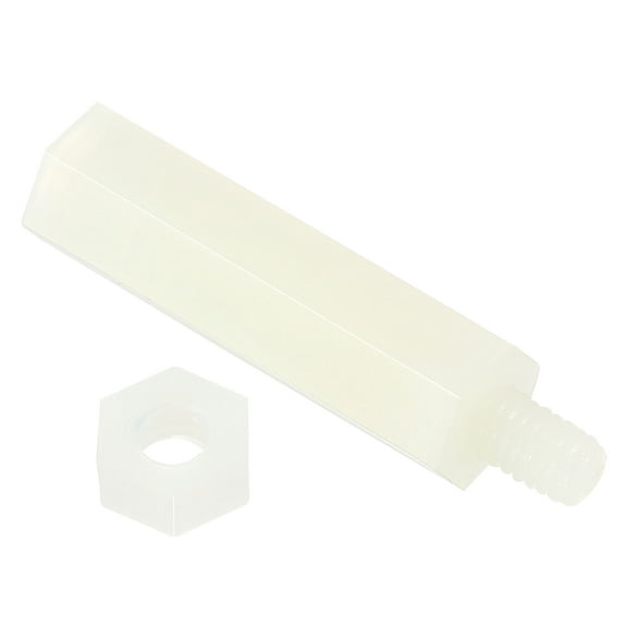 Uxcell M4 Standoff Screws 40 Pack Nylon Hex PCB Standoffs Nuts (25mm6mm, White)