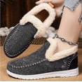 thumbnail image 4 of Women's Winter Boots Plush Lined - Orthopedic Arch Support Slip On Snow Booties, Warm Faux Fur Lining Anti-Slip Flat Shoes for Outdoor Walking, Casual Short Boots, 4 of 4