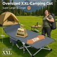 thumbnail image 2 of Oversized XXL Folding Camping Cot for Adults with Pad, Padded Portable Sleeping Cots, Camp Bed with Carry Bag for Outdoor Travel, Beach, Hiking, 2 of 16