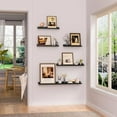 thumbnail image 5 of 24 Inch Picture Ledge Shelf with Lip,Black Floating Shelves for Wall Set of 3,Wall Shelves in Varying Depths for Living Room,Bedroom,Nursery,Bookshelf, 5 of 8