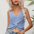 thumbnail image 2 of Camiseta sin mangas Levamdar verano nudo torcido azul M, 2 of 6