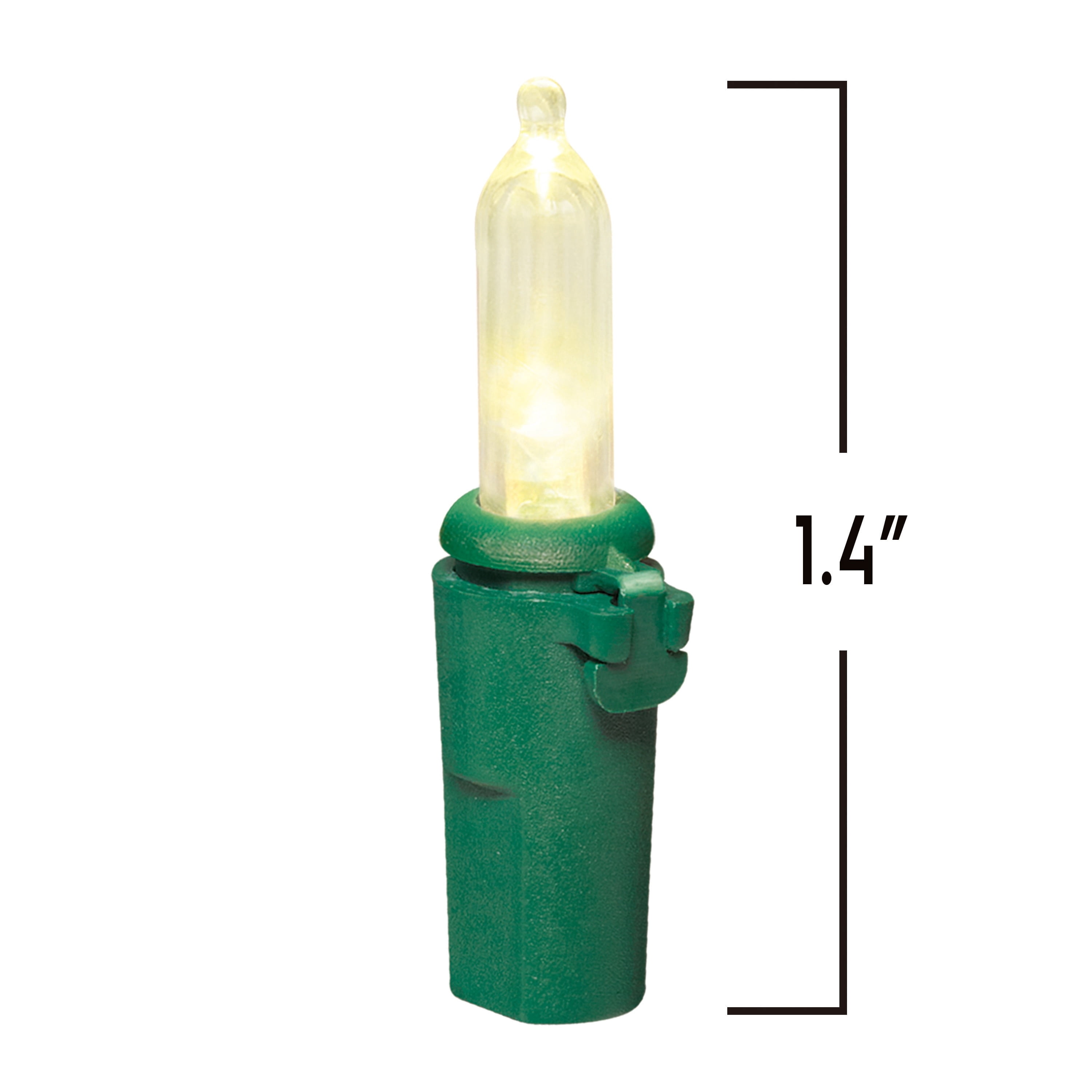 Indoor/Outdoor 50-Count LED 8-Function Mini Christmas String Lights, Warm White, Green Wire, 12.5', by Holiday Time