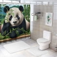 thumbnail image 7 of Orinice Giant Panda Bathroom Decor Set - Colorful Luxurious Graphic Print Polyester Fabric Fashion Shower Curtain Set with Hooks, 100% Waterproof, Easy to Install 69x72, 7 of 7