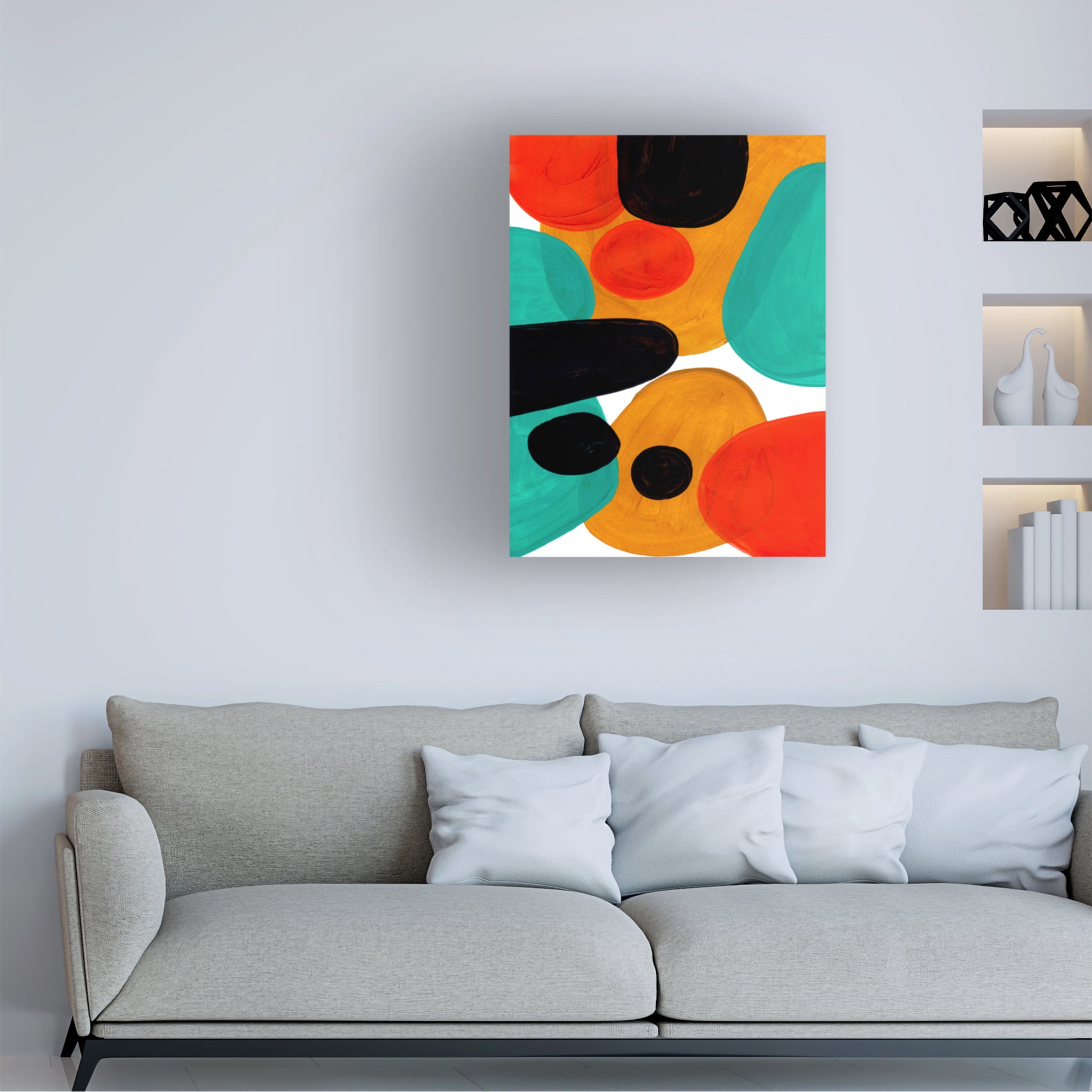 Trademark Fine Art Ejaaz Haniff  Teal Rollie Pollie Canvas Wall Art