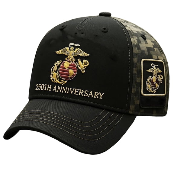 US Marine Corps 250th Anniversary Hat 1775–2025 Patriotic Veteran Baseball Cap, USMC 250th Anniversary Tribute Cap Adjustable Military Veteran Dad Hat