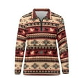 thumbnail image 4 of Yuyamidu Southwest Aztec Horse Long Sleeve Golf Shirt for Women Red Tennis Tops Running Shirt with Collar Sports Athletic T-Shirt Shirts Size S, 4 of 8