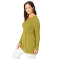thumbnail image 3 of Jessica London Women's Plus Size Ribbed Baby Doll Tunic Sweater, 3 of 4