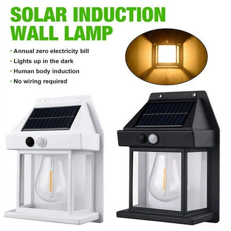

Solar Tungsten Wall Light Outdoor Motion Sensor LED Wall Dusk to Dawn Lamp 1-4PK