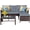 Grey, variant on 3-Piece Outdoor Rattan Sectional Sofa Set Patio Wicker Rattan Conversation Furniture Set, Steel Frame & Seat Cushion, Perfect for Garden Lawn Pool Backyard