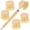 Pan Brush+ 4PC Brush Heads, variant on AEVXKHI 5PCS Bamboo Dish Brushes Set, Kitchen Clean Dish Scrubber, Wooden Natural Bristle Dish Brushes, with 4 Replacement Heads for Washing and Cleaning Pot Pan Dish Bowl
