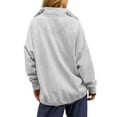 thumbnail image 6 of idosla Womens Oversized Sweatshirt Long Sleeve Henley Pullover Tops 2025 Fall Casual Button Loose Fit Teens Fashion Outfits (Light Gray, XXL), 6 of 6