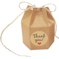 thumbnail image 2 of YISITIAN 50Pcs Hexagonal Marble Wedding Candy Box for Guests, Elegant Mini Candy with Bow Ribbons Boxes, Baby Shower Birthday Decoration Bridal Favor, MultiPurpose Use, (Brown Paper) CJ919-11359, 2 of 4