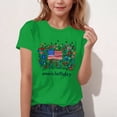 thumbnail image 4 of AHTJRT Girls Patriotic Shirts American Birthday Tee Tops Summer 4th of July Short Sleeve Tee Shirts Green 7-8 Years, 4 of 6