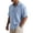 Light Blue, variant on Hogleaql Mens Cuban Guayabera Shirts Button Down Short Sleeve Shirt Cotton Casual Summer Beach Wedding Shirts Yellow 3XL