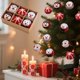 thumbnail image 5 of 6PCS Christmas Ornaments DIY Kit 5CM Festive Tree Decorations With Snowflake And Holiday Patterns Handmade Xmas Crafts Balls Hanging Decor, 5 of 6