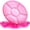 Pink-4, variant on 6 Sectional Round Plastic Serving Tray/platter (4 Clear)