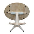 thumbnail image 3 of 42" Round Solid Wood Dual Drop Leaf Pedestal Table - Unfinished, 3 of 12