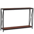 thumbnail image 2 of Zimtown Console Table, Sofa Table, Metal Frame, Easy Assembly, for Entryway, Living Room,Reddish Brown, 2 of 8
