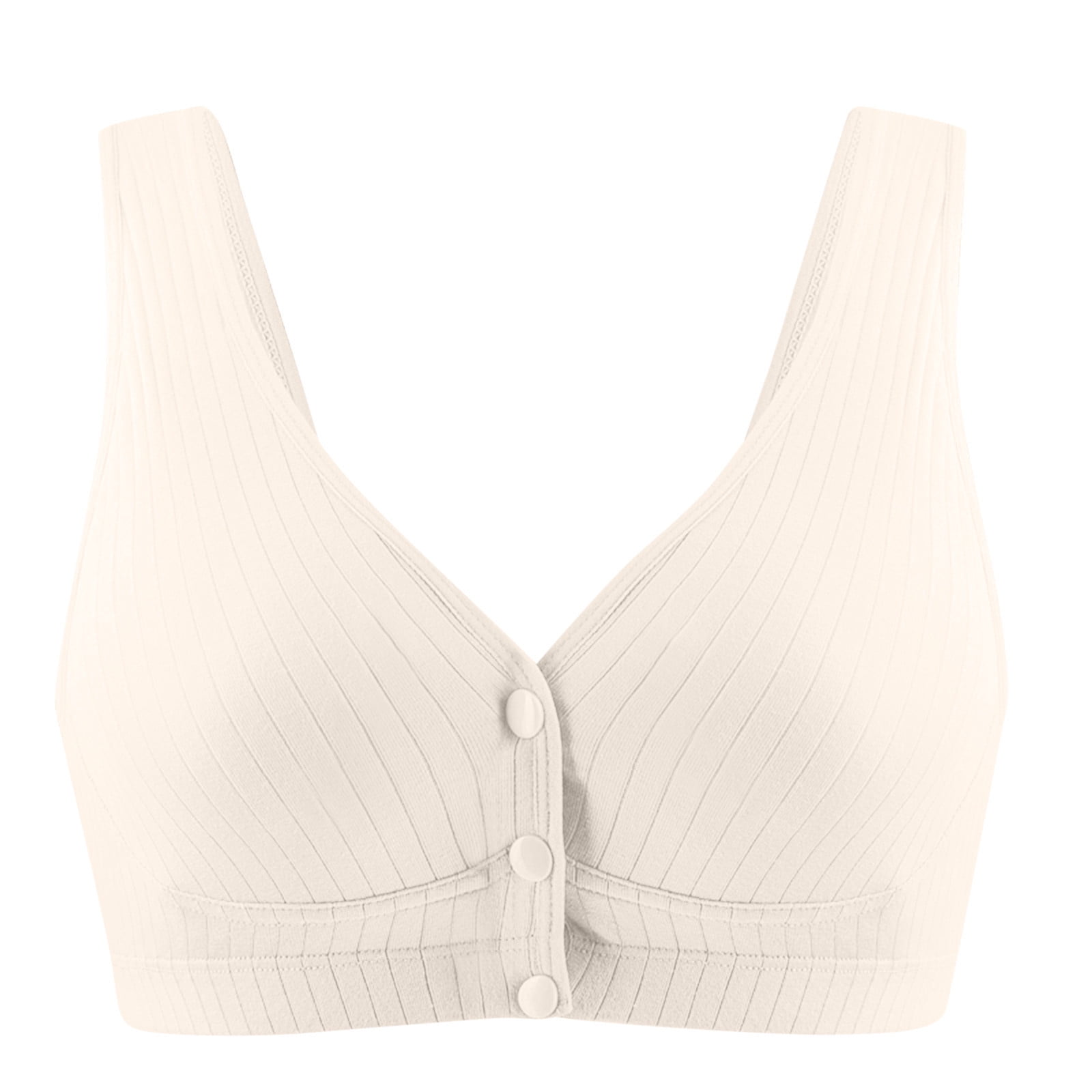 SCSAlgin Nursing Bras for Breastfeeding Cotton Wireless Maternity Bra Seamless Support Front Snap Padded Bralettes