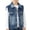 Blue, variant on Kids Biker Denim Vest for Boys & Girls Distressed Lapel Jean Waistcoat