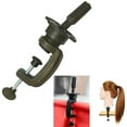 thumbnail image 5 of Teissuly Long Hair Training Head Model Hairdressing Clamp Stand Dummy Practice Mannequin, 5 of 9