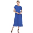 thumbnail image 1 of White Mark Robe Maxi à Manches Courtes pour Femmes, 1 of 6