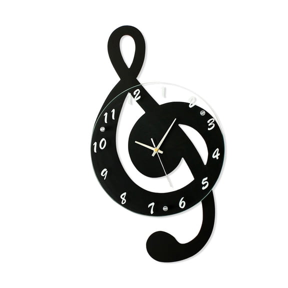 WEUVEB 1Pc Modern Black Wood Wall Clock Creative Art Decor for Office Home Decoration