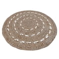 thumbnail image 5 of Hand Woven Jute Eco-Friendly Area Rugs - 4'X4', Round Shape, Beige Color, Oriental Pattern, High Pile, Natural Fiber, Outdoor Indoor Handmade Area Rugs For Living Room, Bed Room (J00073), 5 of 5