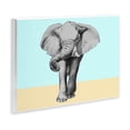 thumbnail image 3 of Stupell Industries Sketched Elephant on Blocked Hues Wall Plaque Art design by Violeta Vollmer, 13 x 19, 3 of 7