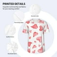 thumbnail image 5 of Fotbe Pink Hearts Baseball Jersey Shirt for Men and Women, Casual Short Sleeves Button Down T-Shirt-X-Large, 5 of 9