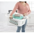 thumbnail image 3 of Sterilite 1.25 Bushel Ultra™ HipHold Laundry Basket Plastic, White, 3 of 5