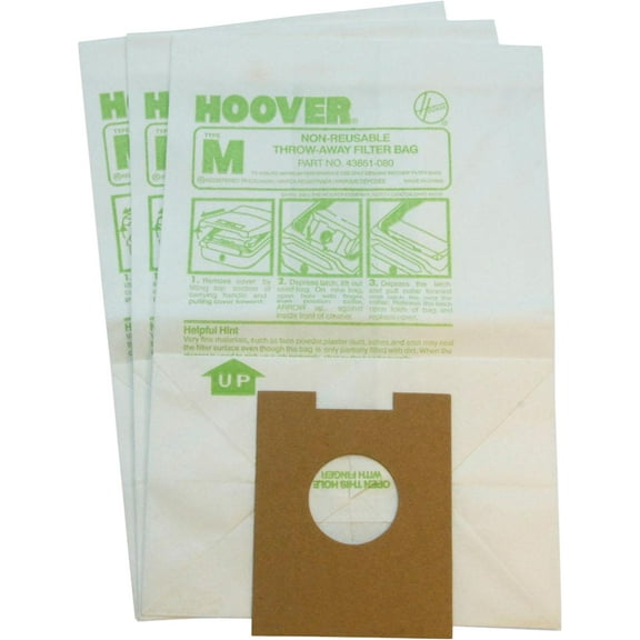 Compatible with Hoover Type M Bag 3-Pack, 4010037M
