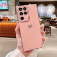 thumbnail image 3 of Compatible with Samsung Galaxy S23 Ultra 5g 6.8" Phone Case Luxury Plating Cute Love Heart Cover Full Camera Protection Soft Silicone Shockproof Bumper with Side Hearts Pattern (Pink), 3 of 11