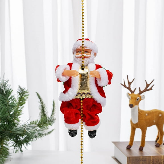 Christmas Decorations for Indoor and Outdoor Electric Climbing Ladder Santa Claus Christmas Ornament Xmas Holiday Decor