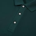 thumbnail image 6 of Rloper-Lop Mens Plain Polo Shirts V Neck Short Sleeve Tops Button Down Lapel Tees Dressy Casual Tunic Top Work Business Plain Blouses, 6 of 8