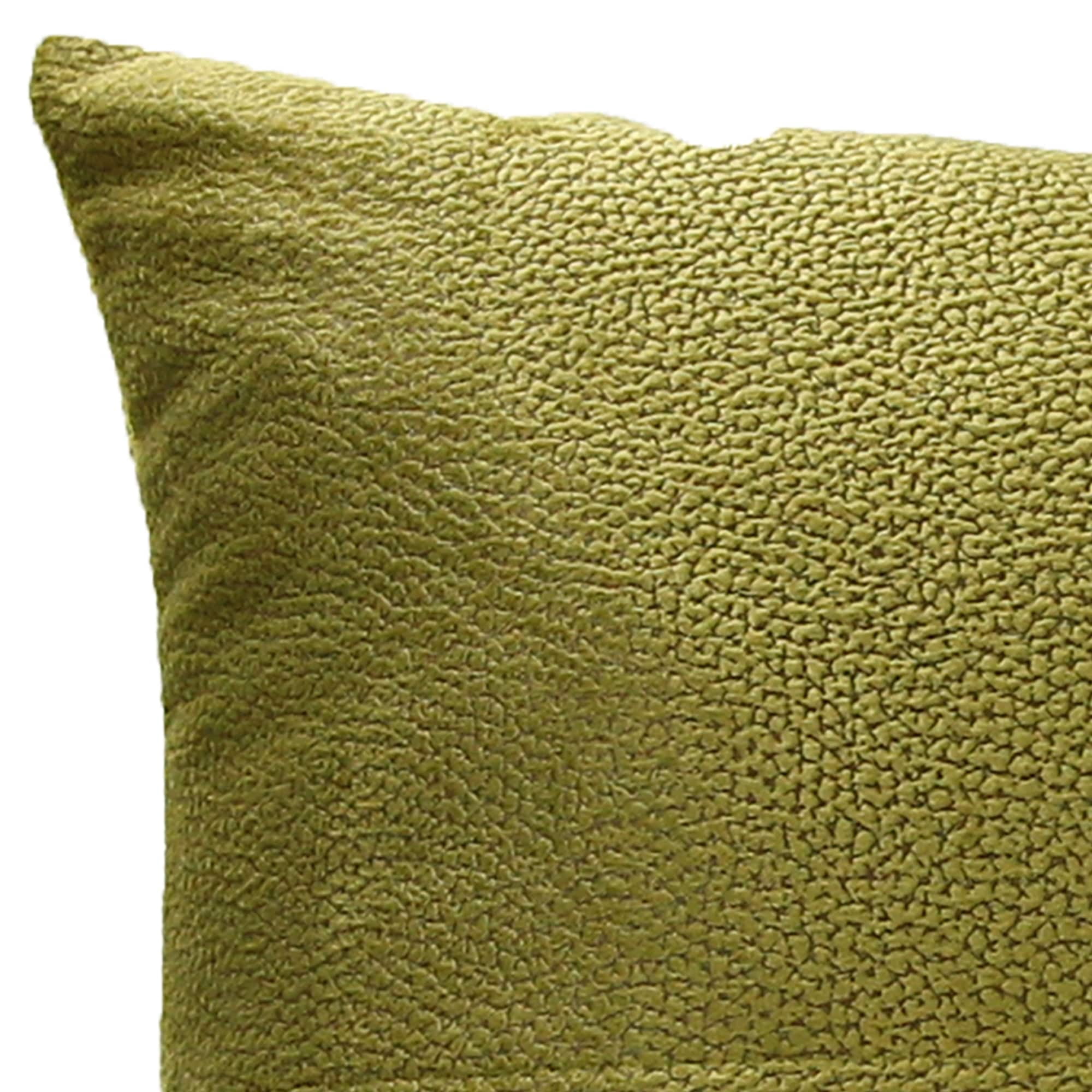 Jordan Manufacturing 20" x 20" Citron Solid Square Reversible Decorative Throw Pillow with Front Button