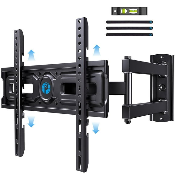 Pipishell Full Motion TV Wall Mount for Most 26-60 inch Flat &amp; Curved TVs up to 77 lbs, Adjustable Bracket Height, Single Articulating Arm, Extension, Max VESA 400x400mm, PIMF9