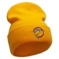 thumbnail image 4 of Shark Jump Embroidered 12 Inch Long Knitted Beanie - Yellow OSFM, 4 of 5