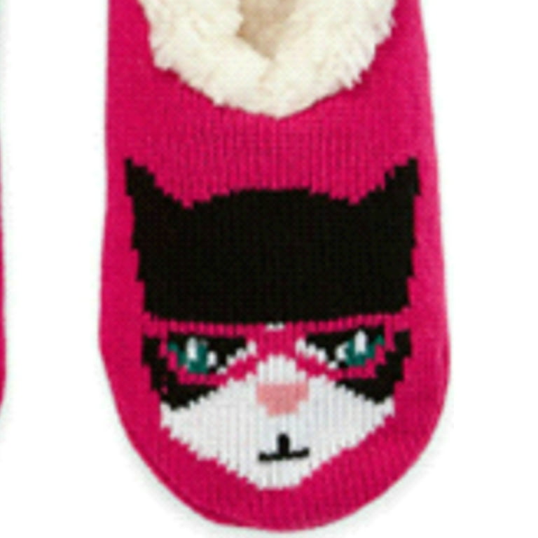Mixit Pink Cat Women s Slipper Socks L XL Shoe Size 9 10
