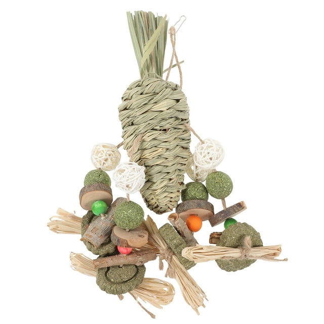 Natural Woven Rabbit Biting Toy Hamster Chewing Playthings Household Pet Teething Toy