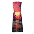 thumbnail image 5 of Robes d'Été pour Femmes Colorées, Fluides, Décontractées, Sans Manches, Robes Maxi, Tenue de Plage Hawaïenne avec Encolure en V, 5 of 5