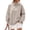 Camel, variant on Women’s Fleece Oversized Mock Neck Sweatshirts with Pockets, S