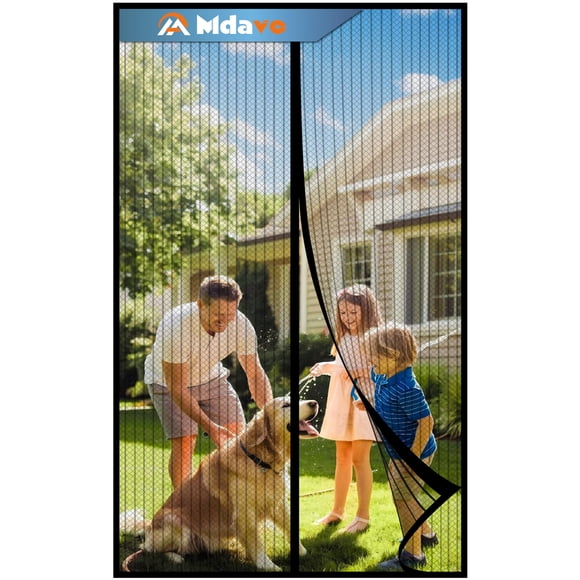 Puerta mosquitera magnética Mdavo 86 x 203 cm, resistente, antiinsectos