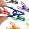 thumbnail image 5 of Soportes para pinzas de ropa, grapas de Metal de colores, 50 Uds. (Color aleatorio), 5 of 5