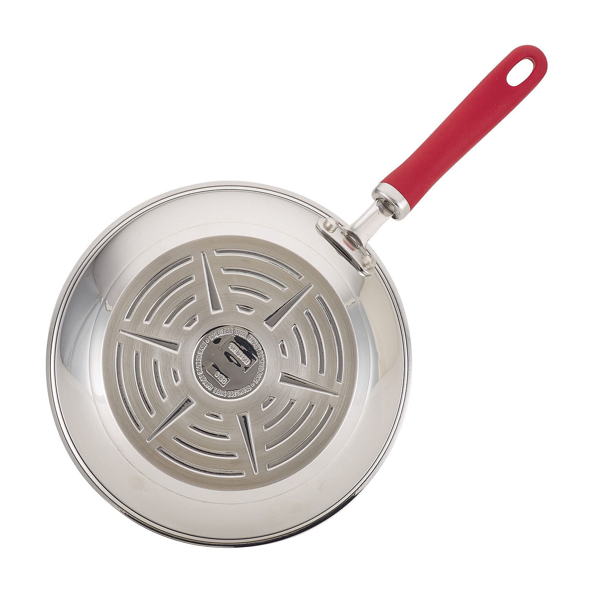 Rachael Ray Create Delicious 10 Piece Stainless Steel Cookware Set, Red Handles