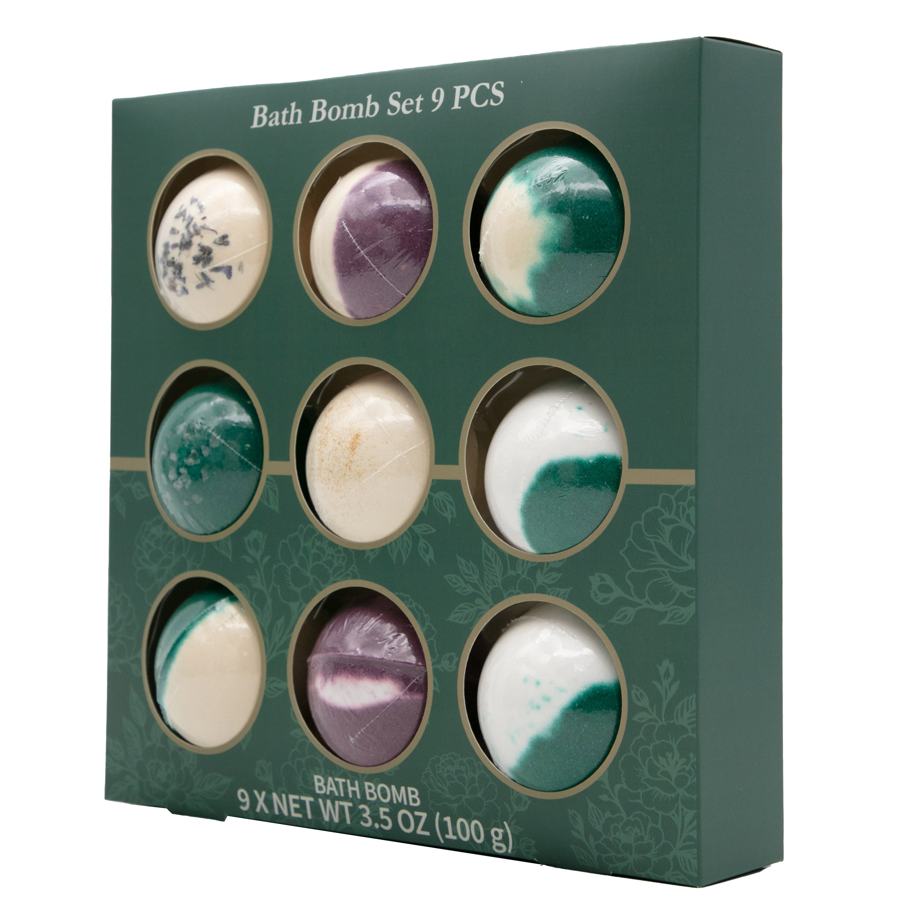 Bath Bomb Set, Assorted Scents, 100 g, 9 Count