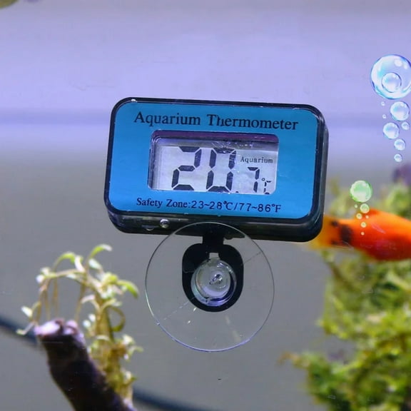 Fish tank electronic digital display submersible thermometer aquarium amphibious LCD LED screen high-precision thermometer